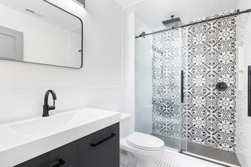 Contemporary Bathroom with Large Tiles